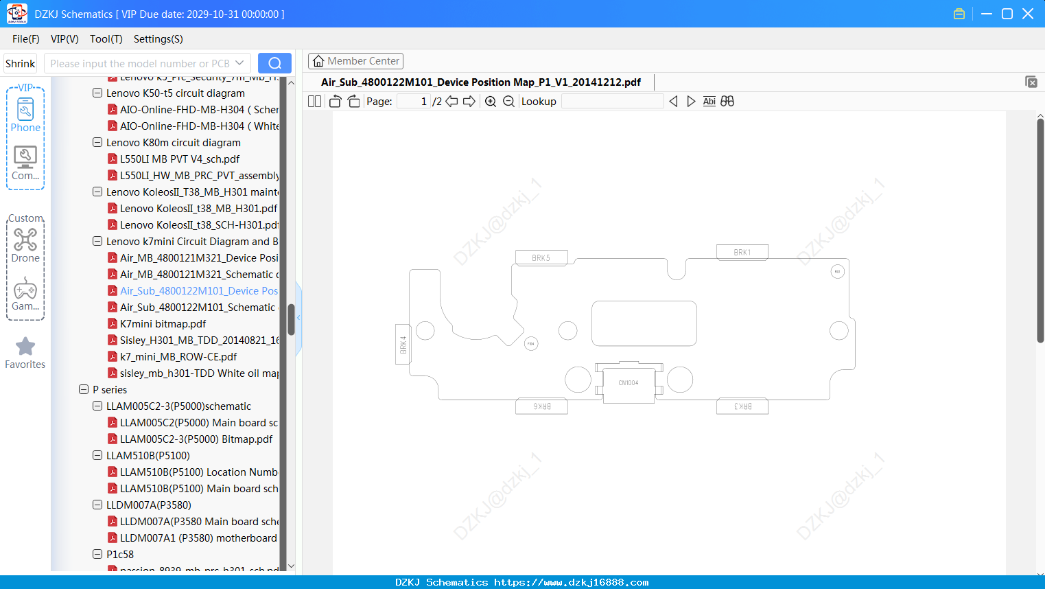 Lenovo Air_Sub_4800122M101_Device Position Map_P1_V1_20141212